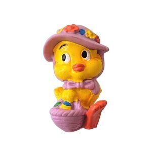 W Berrie Easter VTG Chick PVC Figurine Doll House Collectible Miniature